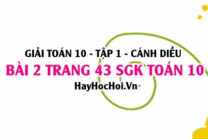 Giải bài 2 trang 43 Toán 10 Tập 1 SGK Cánh Diều: Hàm số bậc hai